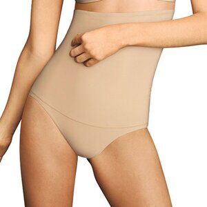 #1130 Maidenform Tummy Control Shapewear Underwear Brief, High Waist Latte